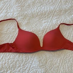 34b Calvin Klein push-up bra salmon pink LNC